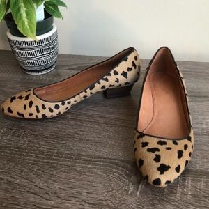 Madewell Calf-hair leopard print shoes
